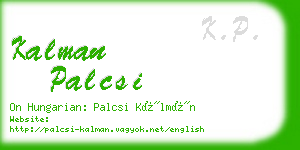 kalman palcsi business card